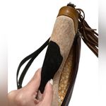 Genuine Leather Cowhide Red Crossbody Bag Brown Fringe Western Boho Womens Purse Photo 4