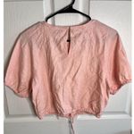 Banana Republic  Linen Blend Tie Hem Top Sz XS Baby Pink NWT Boho Cute Photo 6