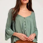 Free People NWOT Sweet Little Tee in Miss Size Medium Photo 0