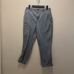Old Navy Straight Leg Denim Pants Gray Cotton Stretch Hi-Rise Medium Wash Sz M Photo 1