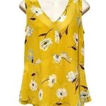 CAbi Simone Dazzle 3782 Cami Lined Floral Print Peplum 2 Pc Blouse Yellow size S Photo 0