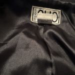 Leather Jacket Black Leather Collared Buttons Pockets Lined Size 10 VTG VG Clio Photo 4