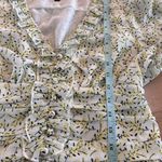 Lulus Lulu’s Nola White Floral Print Button Front Ruffled Crop Top size small NWT Photo 9