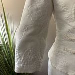 Beth Bowles White/ Ivory Floral Textured Button Blazer Size 8 White Photo 14