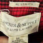 Denim & Supply Ralph Lauren  Womens RL Utility Red Black Plaid Long Sleeve Top Sm Photo 2