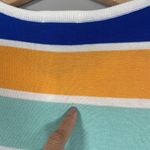 Lands' End  Cardigan Women’s Size L TALL Purple‎ Orange Striped Button Up Cotton Photo 6