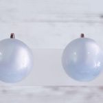 Vintage Screw On Earrings Retro Domed Frosted Light Blue 0.75" Photo 0