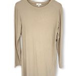 Nordstrom BP by  | NWT | XL | Fitted Slit Long Sleeve Rib Dress In Tan Boulder Photo 1