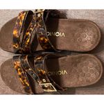 Vionic Skylar Tortoiseshell Brown Adjustable Orthotic Slide Sandals Size 7 Photo 8