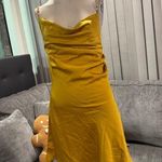 🌸AMTIOUS chain satin dress ✨ Yellow Size M Photo 4
