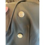 Ann Taylor  Vegan Faux Leather Black Jacket Women 6 Dark Academia Preppy Neutral Photo 10