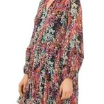 Vince Camuto Black Multi Color Floral Tiered Tunic Mini Babydoll Dress Photo 1