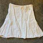 Linen Mini Skirt White Size 4 Photo 0