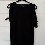DKNY  Women’s Small Black Open Shoulder Top Blouse Photo 0