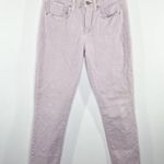 Gap True Skinny Ankle Light Purple Cotton Blend Raw Hem Jeans Women's Size 28 Photo 10