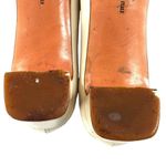 Salvatore Ferragamo Vintage  Off-White Leather Mid Heel Pumps Size 7.5 Photo 7