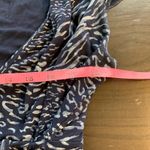 Fresh Produce  Women's Blue Animal Print Wrap Dress‎ Size L Short Sleeve Made USA Photo 8