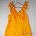 Eloquii  Women's Plus Size Tie Strap Wide‎ Leg Jumpsuit marigold yellow, size 24 Photo 6