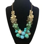 Lia Sophia New  BLUE BAUBLE CLUSTER GOLDTONE NECKLACE Photo 0
