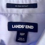 Lands' End  Womens Button Up Size 18P No Iron Supima Business Work Career Office Photo 6