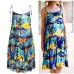 One Teaspoon Womens Boho Beachy Tropical Hawaiian Sleeveless Dress Size M Blue Photo 1