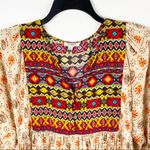 Umgee Bohemian Southwestern Aztec Print Half Button Tunic Dress, Size Medium Photo 8