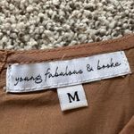 Young Fabulous and Broke Young, Fabulous & Broke brown long sleeve satin top size M Photo 5