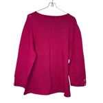 Timber Lea Women's Sweater Vintage Embroidered Floral Cat Boxy Fit Knit Medium Pink Photo 5