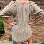 Body Central  Pleated Semi Sheer High Low Top Blouse L Photo 3