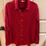 Mystree Magenta Satin Button Down Photo 0