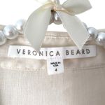 Veronica Beard  Samy Linen Cream Ivory Shirt Dress size 4 NO BELT Puff sleeves Photo 4