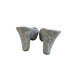 SHERIDAN MIA White Silver Woven Leather Sandals Heels Size 39 Photo 7