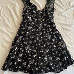 Garage Black Floral Ruffle Romper Photo 3