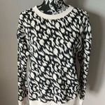 Garnet Hill  Women’s Crewneck Sweatshirt Black Quilted Long Sleeve Medium Photo 3