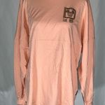 Walt Disney World Spirit Jersey Peach w/ Gold Glitter Long Sleeve Pink Size M Photo 0