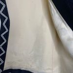 Vintage Geometric Vest Cream Black Sz 10 Lined ? Linen Photo 10