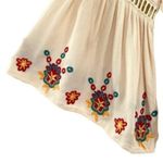 Oddy Embroidered Cream Boho Peasant Top Photo 1