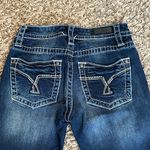 Vigoss  Dark Wash Skinny Jeans with White Trim Details size 2 Photo 6