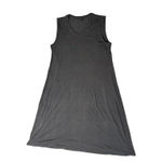 Eileen Fisher V-NECK TANK DRESS JERSEY MIDI CHARCOAL LRG Stretchy Comfort Women Photo 5