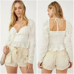 Free People Chloe White Cotton Sweetheart
Neckline L Photo 3