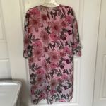 Wall Flower  Pink Sheer Floral Kimono Medium Photo 1