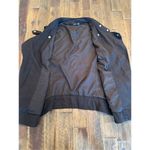 a.n.a  linen blend biker motorcycle vest full zip size small Photo 4