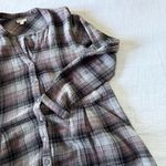 Garnet Hill Plaid Cotton Gauze Shirt Dress - size 8 Photo 5
