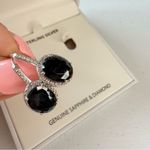 Macy's RH Macy’s & Co Sterling Silver sapphire and Diamond earrings Photo 1