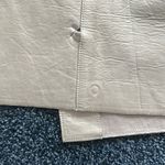 Anne Klein  gray leather front snap slit a line size 14 Pencil Skirt Knee-Length Photo 7