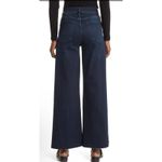 Frame  Le Palazzo Crop Wide Leg Jeans Porter Dark Blue Stretch Sz 26 NWT$250 Photo 1
