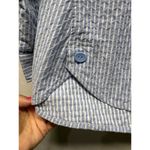 Habitat  Clothes to Live In Top Women XS Blue Button Up Lagenlook Textured Cotton Photo 3