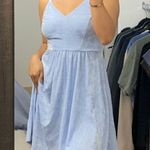 Amazon Baby Blue Velvet Dress Photo 0