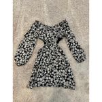 ASTR the Label Off Shoulder Sexy Cutout Ruffle Daisy Floral Mini Dress Lined Med Photo 4