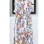 J.Jill Summer Garden Maxi Dress Floral, White Multi, Size M New w/Tag $149 Photo 5